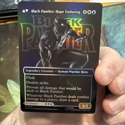 King T'Challa Black Panther, Hope Enduring (0373) Foil Borderless MTG - Image 3