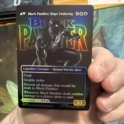 King T'Challa Black Panther, Hope Enduring (0373) Foil Borderless MTG - Image 4