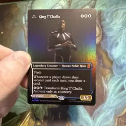 King T'Challa Black Panther, Hope Enduring (0373) Foil Borderless MTG - Image 5