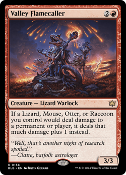 x4 Valley Flamecaller BLB Bloomburrow MTG 158 RARE M/NM 4x - Image 1