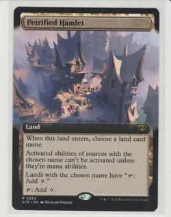 Petrified Hamlet - Extended Art Rare MtG Card SOS 362 - Image 1