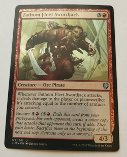 1x Fathom Fleet Swordjack FOIL Commander Legends MTG Magic the Gathering NM - Image 1