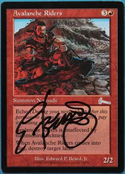 Avalanche Riders Urza's Legacy PLD Red Uncommon SIGNED CARD (521450) ABUGames - Image 1