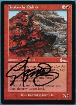 Avalanche Riders Urza's Legacy PLD Red Uncommon SIGNED CARD (521447) ABUGames - Image 1