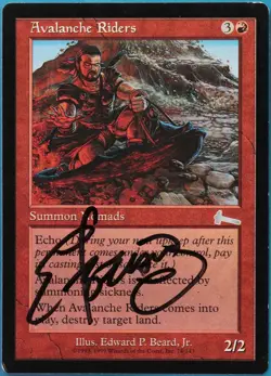 Avalanche Riders Urza's Legacy PLD Red Uncommon SIGNED CARD (521449) ABUGames - Image 1