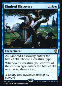 MTG Kindred Discovery (2022) - Foil - Prerelease Promo, Light Play, English Prom - Image 1