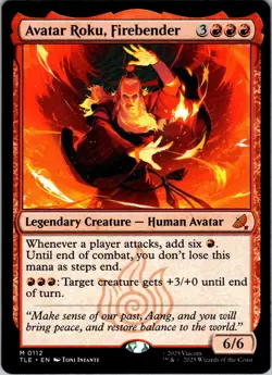 Avatar Roku, Firebender 112 Avatar: The Last Airbender: Eternal-Legal MTG NM - Image 1