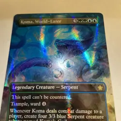 Beautiful Koma, World-Eater (Borderless) (Mana Foil) Foundations Foil - Image 1