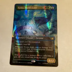 Beautiful Koma, World-Eater (Borderless) (Mana Foil) Foundations Foil - Image 2
