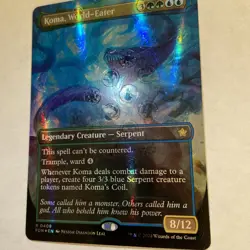 Beautiful Koma, World-Eater (Borderless) (Mana Foil) Foundations Foil - Image 3