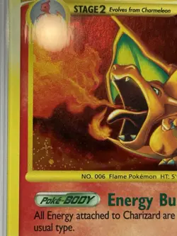 Pokemon TCG Diamond and Pearl Stormfront Charizard Cosmo Holo Rare 103/100 PSA7 - Image 3