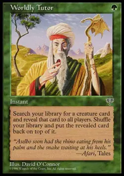 MTG English Worldly Tutor NM Normal Mirage - Image 1