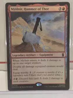 Mjolnir, Hammer of Thor Marvel Super Heroes Foil #146 - Image 1