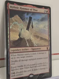Mjolnir, Hammer of Thor Marvel Super Heroes Foil #146 - Image 2