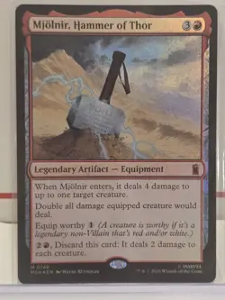 Mjolnir, Hammer of Thor Marvel Super Heroes Foil #146 - Image 4