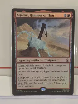 Mjolnir, Hammer of Thor Marvel Super Heroes Foil #146 - Image 5