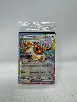 Pokemon TCG Prismatic Evolutions Eevee 075/131 Stamped Surprise Box Promo Sealed - Image 1