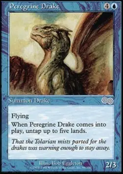 MTG magic cards 1x Peregrine Drake Urza's Saga Light Play, English - Image 1