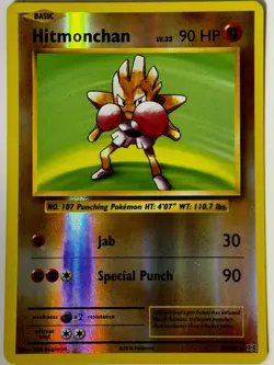 Hitmonchan 62/108 Holo Rare Evolutions Pokemon Reverse Holo Near Mint - Image 1