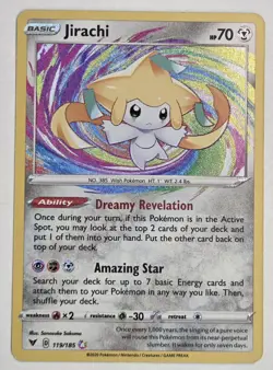 Jirachi Amazing Rare Holo 119/185 Vivid Voltage 2020 Pokemon Card TCG - Image 1