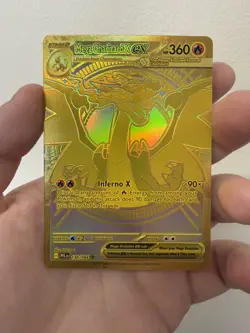 Mega Charizard X EX 130/094 Phantasmal Flames Gold Hyper Rare Pokemon Card TCG - Image 1