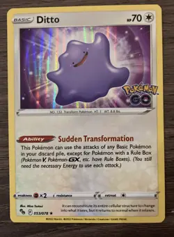 Pokemon Card - Ditto 053/078 Pokemon Go - POGO 2022 Holo Rare Near Mint - Image 1