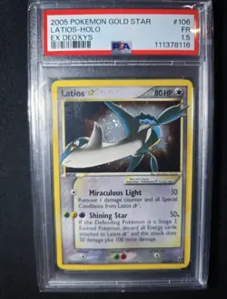 Pokemon Latios Gold Star EX Deoxys Holo Rare #106 PSA 1.5 Label Error Very Rare. - Image 1