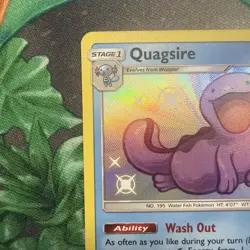 Pokemon TCG Quagsire Hidden Fates SV10/SV94 Holo Shiny Holo Rare Baby Shiny NM - Image 3