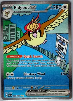 Pidgeot ex - 225/197 SIR SV03: Obsidian Flames - Pokemon Card - NM - Image 1