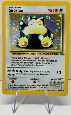 Snorlax Holo 11/64 Jungle Unlimited Pokemon WOTC Vintage 1999 Nintendo - Image 1
