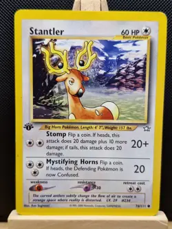 Pokemon TCG 2000 WOTC 1st Edition Neo Genesis Stantler 76/111 - Moderate Play - Image 1