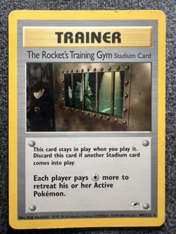 The Rocket’s Training Gym Stadium Card 104/132 Pokemon Card Lightly Played - Image 1