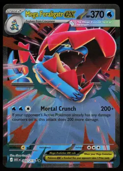 Mega Feraligatr ex 043/217 Double Rare Ascended Heroes Pokemon Holo Near Mint - Image 1