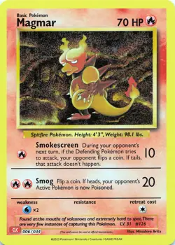 Pokemon TCG Magmar #006/034 Holo Trading Card Game Classic NM - Image 1