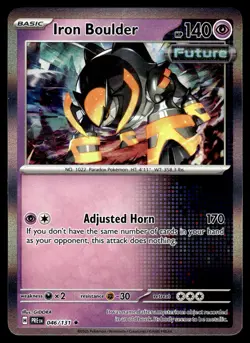 Iron Boulder 046/131 Holo Rare Prismatic Evolutions Pokemon Near Mint - Image 1