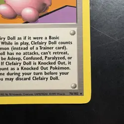 Vintage Pokemon TCG Clefairy Doll 70/102 Trainer Base Set Rare Wotc 1999 - Image 4
