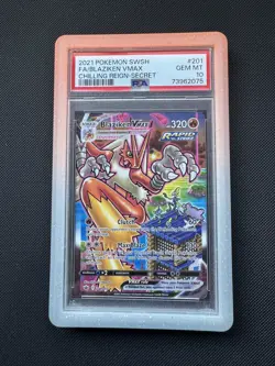 Pokemon Blaziken VMAX #201 Chilling Reign Secret Rare PSA 10 - Image 1
