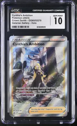 2023 Pokemon Cynthia's Ambition #GG60/GG70 CGC 10 - Image 1
