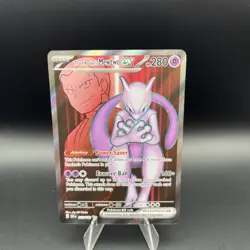 Pokemon TCG Team Rockets Mewtwo EX 213/182 Full Art Destined Rivals - Image 1