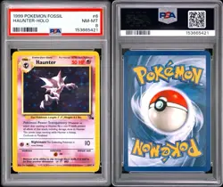 1999 Pokemon Fossil #6 Haunter Holo PSA 8 NM-MT - Image 2