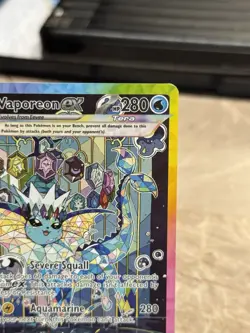 2025 Pokemon Prismatic Evolutions Vaporeon ex Special Illustration Rare #149/131 - Image 3