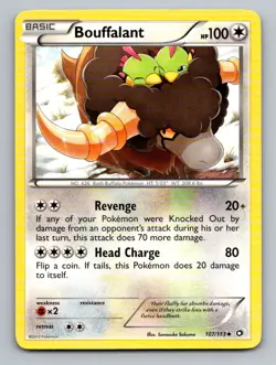 Bouffalant 107/113 Uncommon Legendary Treasures Pokemon Lightly Played - Image 1
