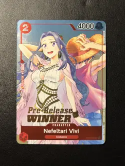 Nefeltari Vivi ST01-009 OP03 Pre Release Winner Stamped Promo - Image 1