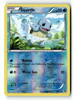 Pokemon Card Squirtle Reverse Holo LP Plasma Blast 14/101 - Image 1