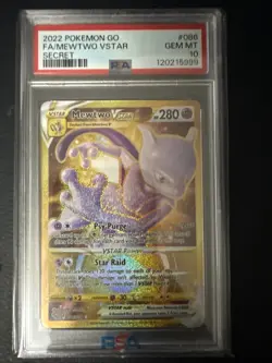 Mewtwo VSTAR (Secret) 086/078 Pokemon GO Holo PSA 10 GEM MINT - Image 1