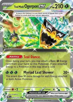Teal Mask Ogerpon ex 012/131 - Prismatic Evolutions - Pokemon TCG - NM/LP - Image 1