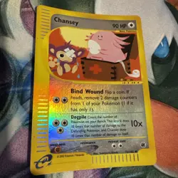 Chansey 72/165 Reverse Holo Expedition Base Set LP Pokemon Single Card - Image 1