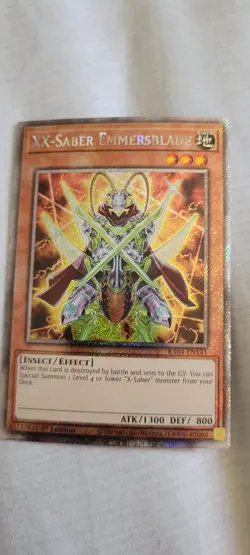 XX-Saber Emmersblade 1st Edition Platinum Secret Rare RA04-EN141 Yu-Gi-Oh! - Image 1