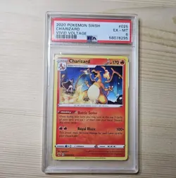 Charizard PSA 6 2020 Pokemon SWSH Vivid Voltage #25 025/185 Rare - Image 1