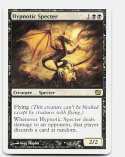 Hypnotic Specter 141 Rare 9th Edition Magic: The Gathering Lightly Played - Image 1